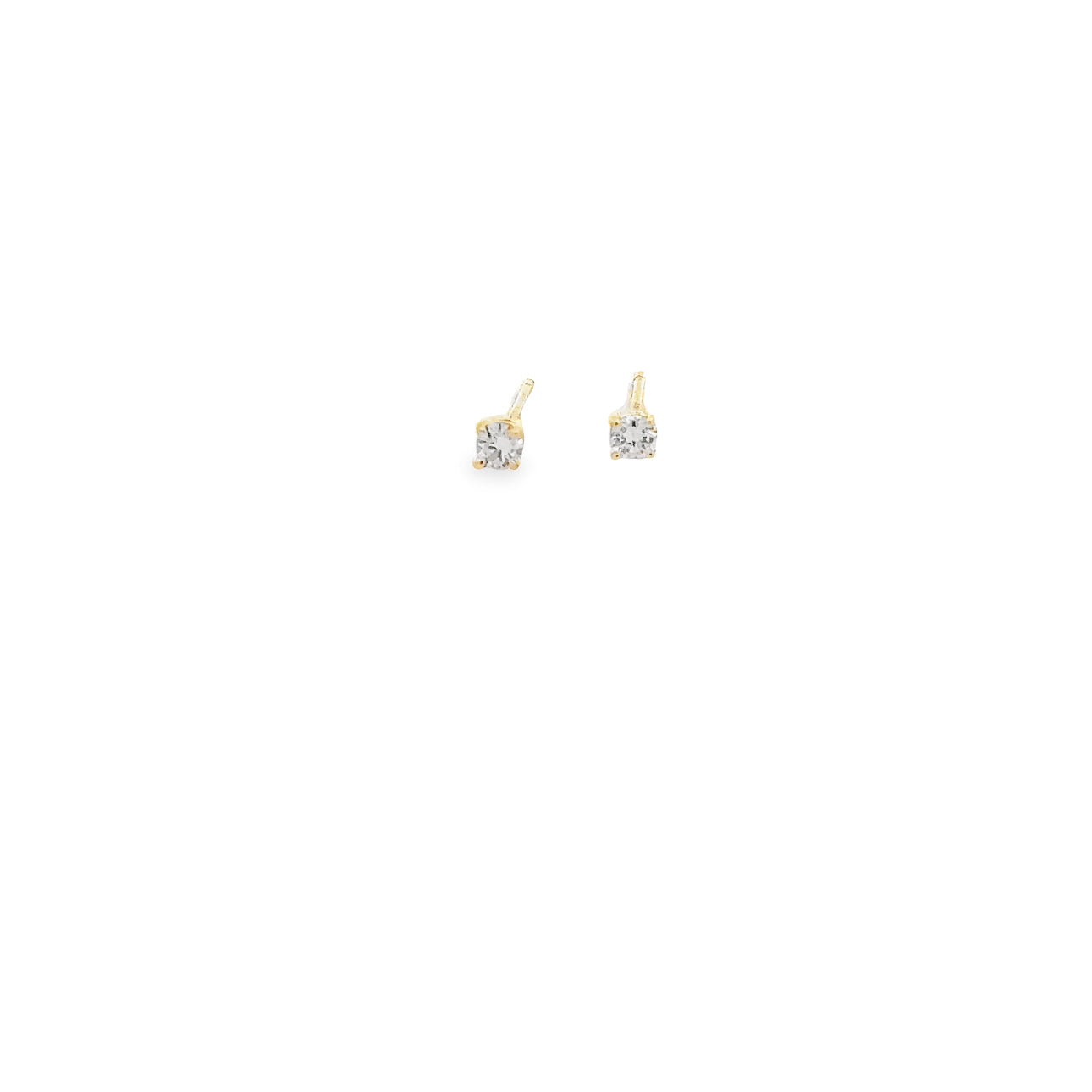 WD1355 14KT Gold 4 Prong Diamond Stud