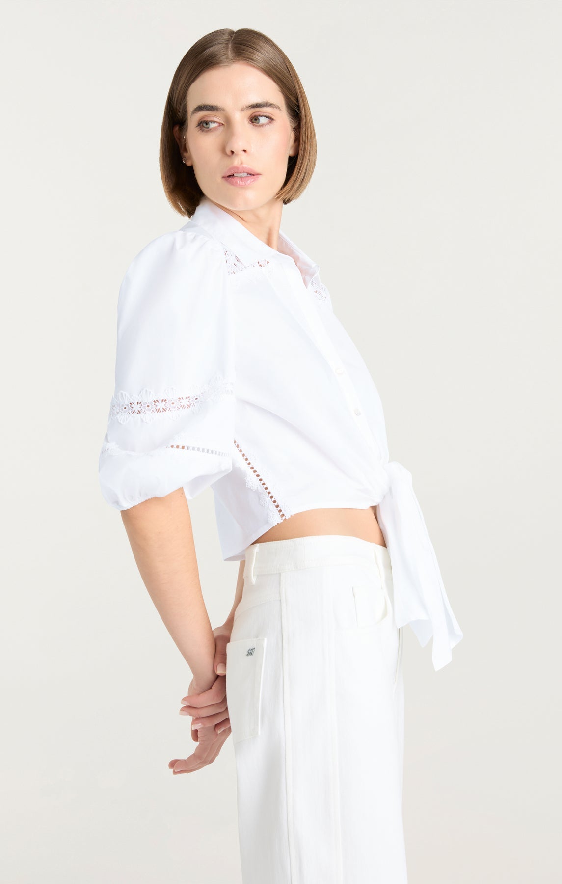 ZW19803044z Cinq de Sept 3/4 sleeve Lace Mari Blouse