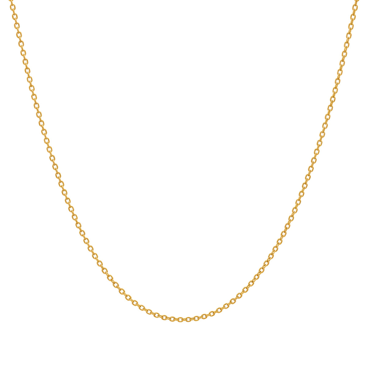 18 inch 14kt gold Petite Pave Rolo Chain #Chain_Add 18" Petite Pavé Rolo Chain