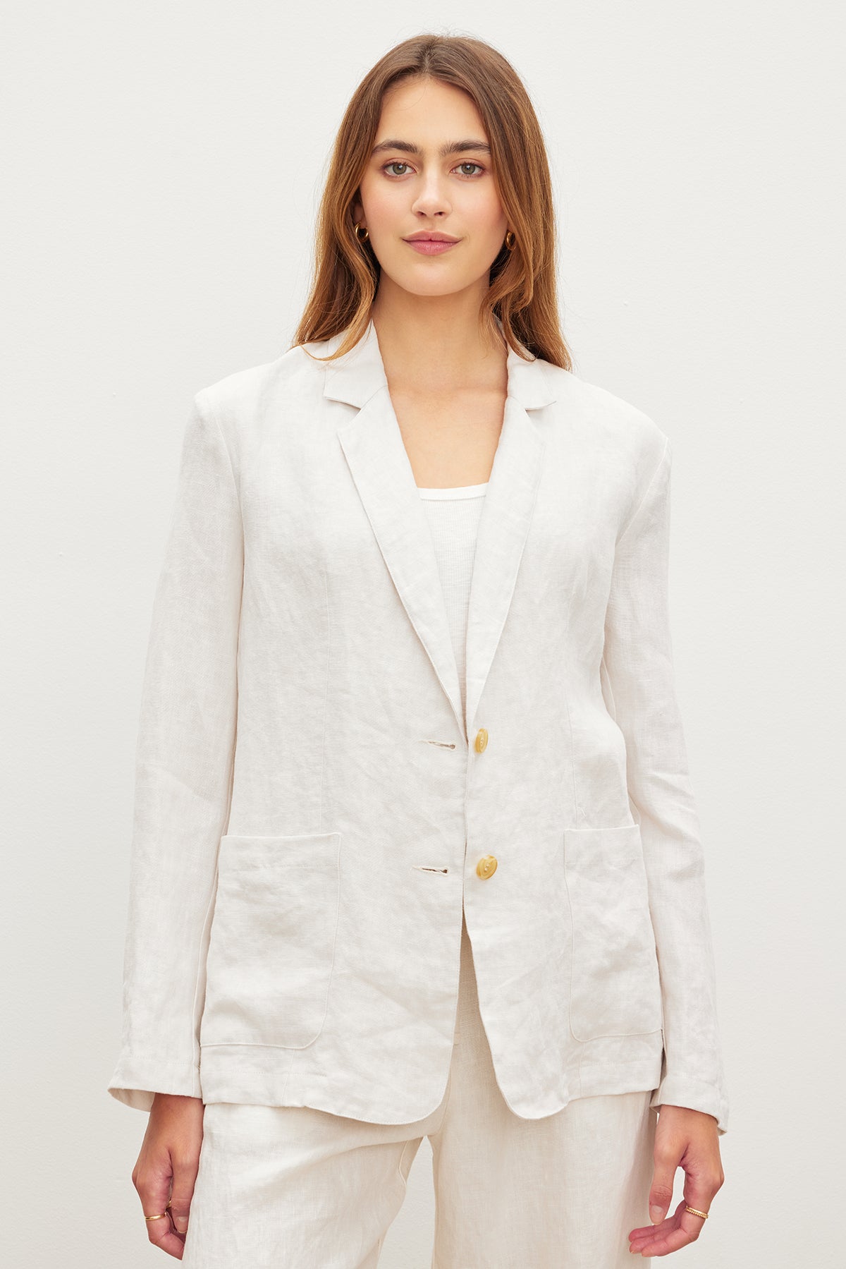 Lenny06 Velvet Heavy Linen Blazer