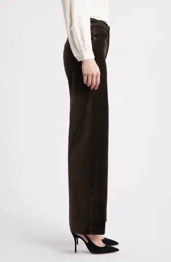LSP411drkc FRAME Le Slim Palazzo Velveteen