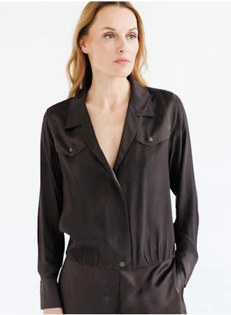T1866wsbl Go Silk Go Hepburn Shacket