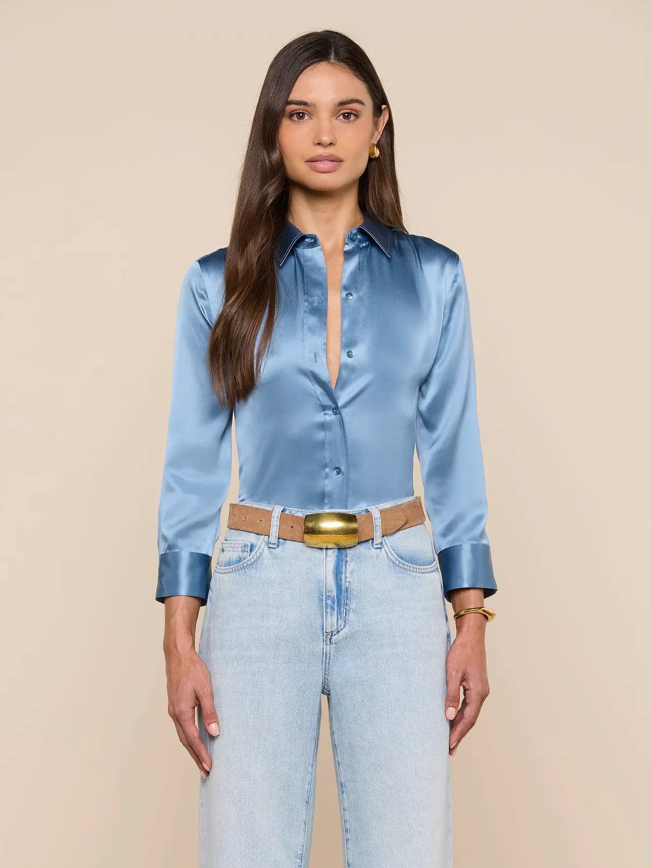 40126cLWbm L'AGENCE The Dani Blouse