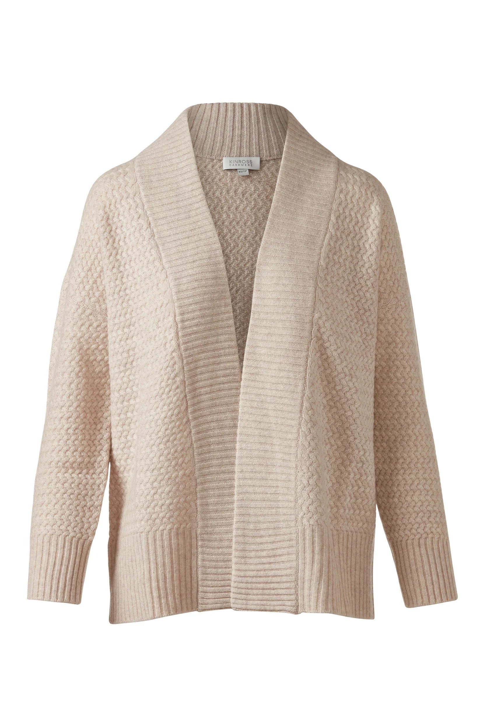 LRSC5-109cme KINROSS LUXE TEXTURED EASY CARDIGAN