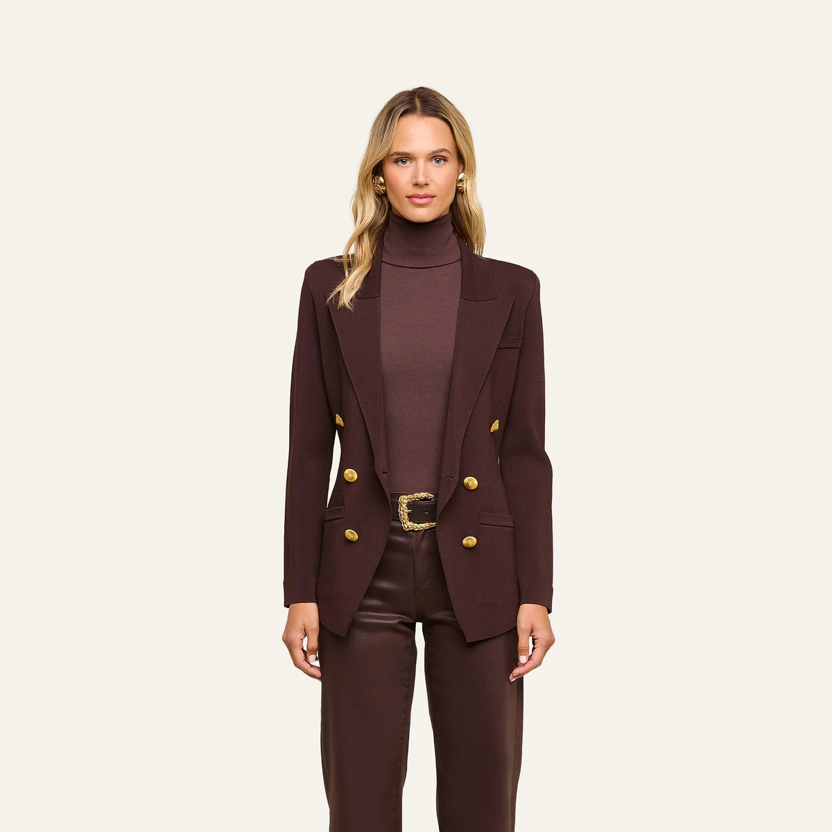 80200nxoDj L'AGENCE The Amelia Knit Blazer