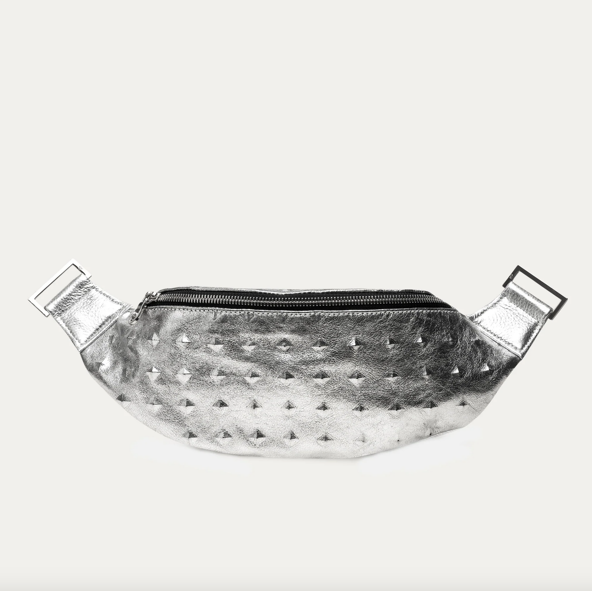 Cher Fanny Pack + Crossbody Bag | Silver Metallic + Silver Hardware