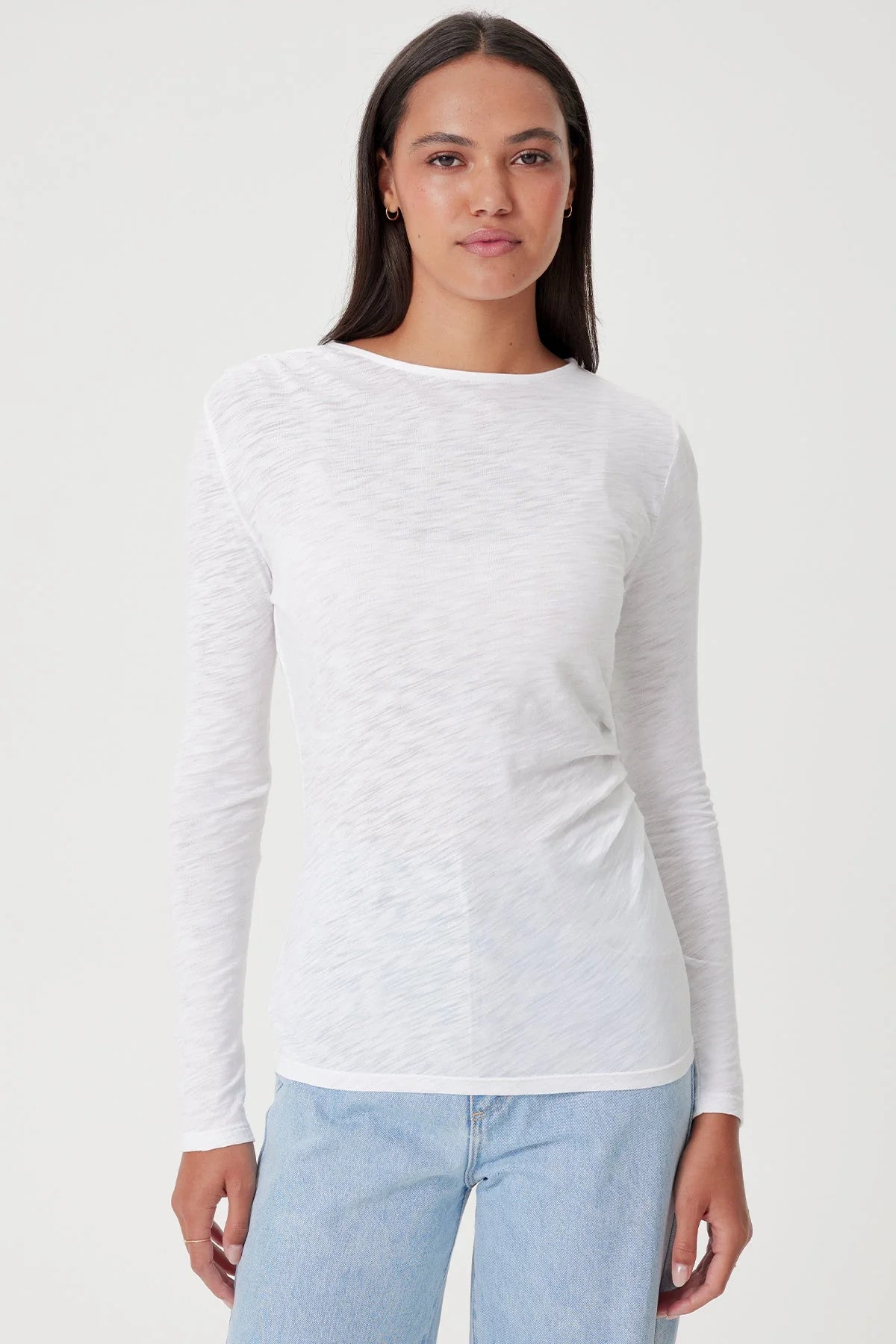 25290w Goldie L/S Draped Top