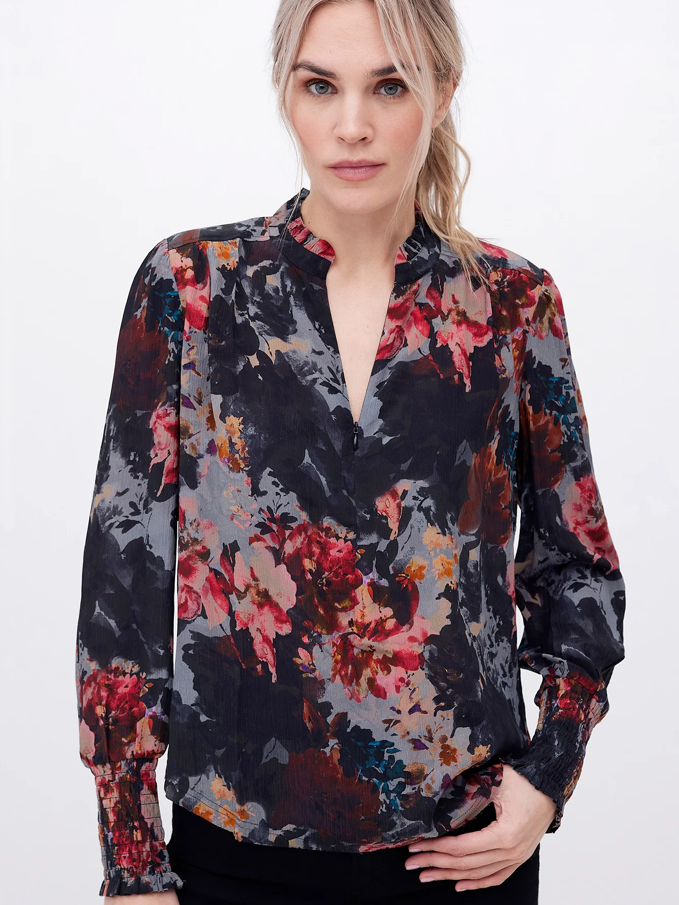 T1434-BOGA Go Silk Go Soft Spoken Blouse Print