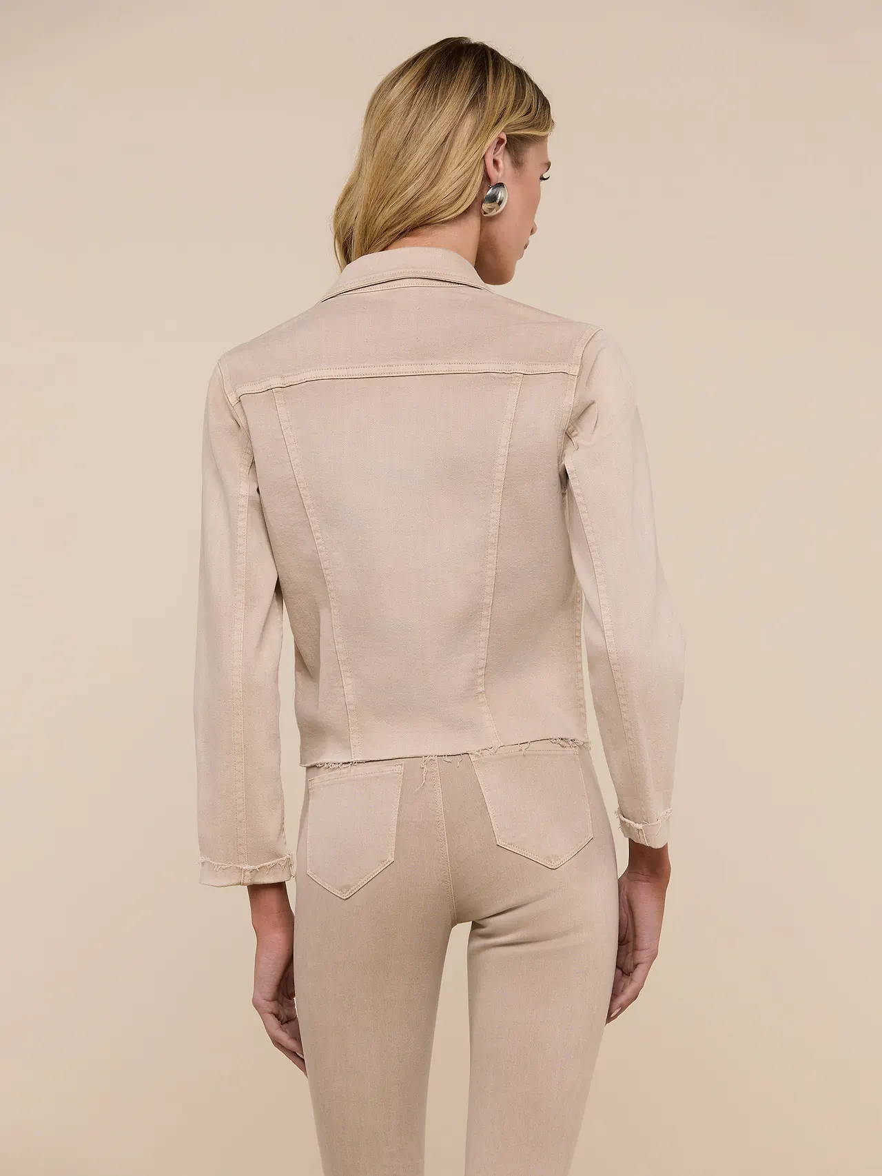 1431kbo L'AGENCE Janelle Slim Raw Jacket
