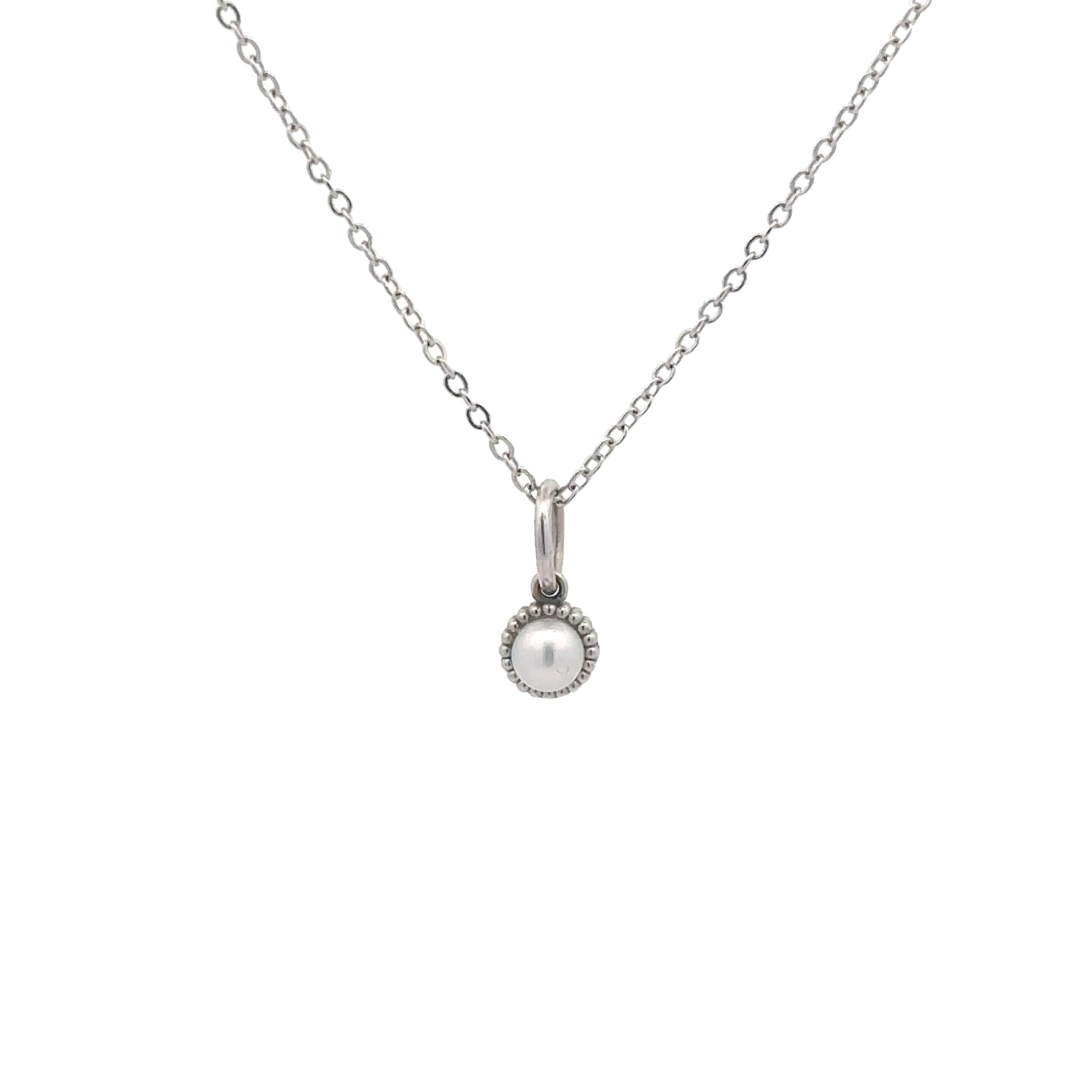 WD136 Pearl June Birthday - 14kt Pearl Pebble Charm