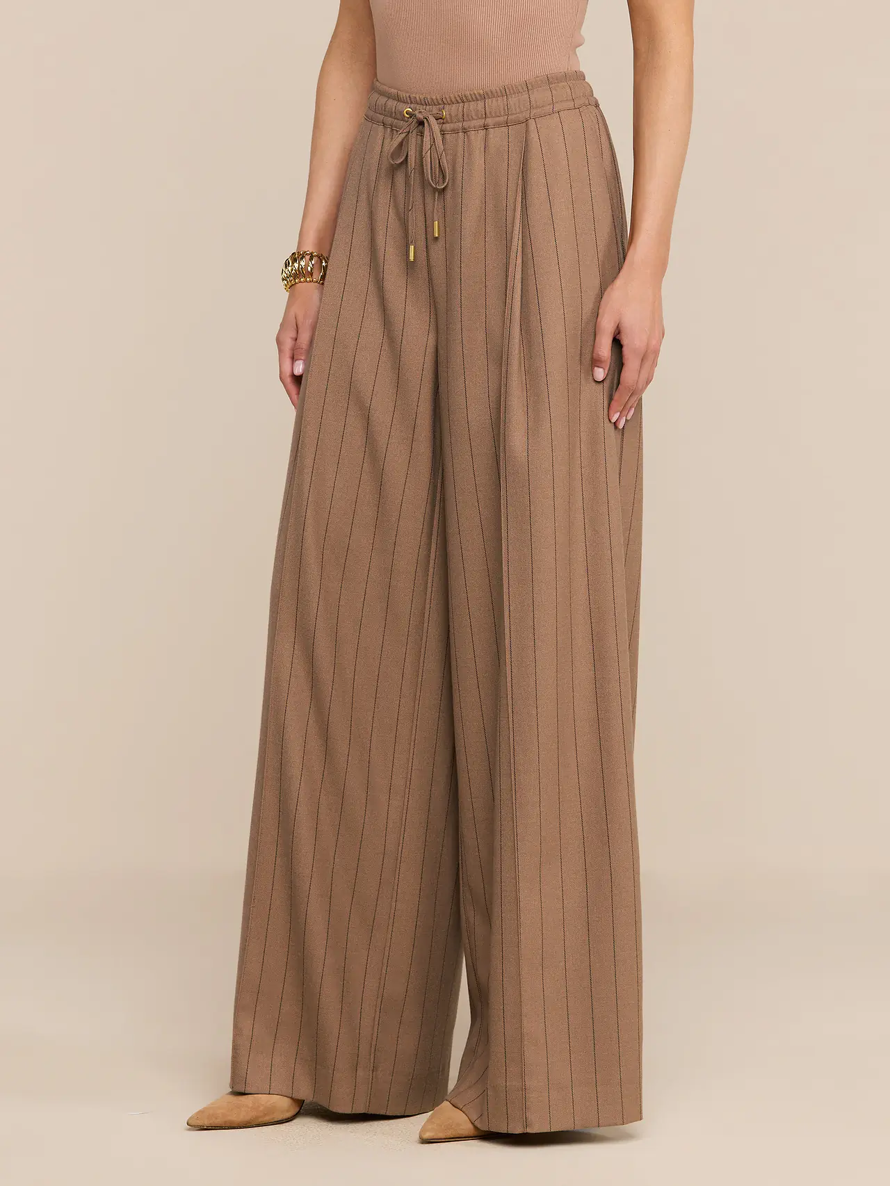 20006GHZm L'AGENCE Connie Drawstring Trouser Pant