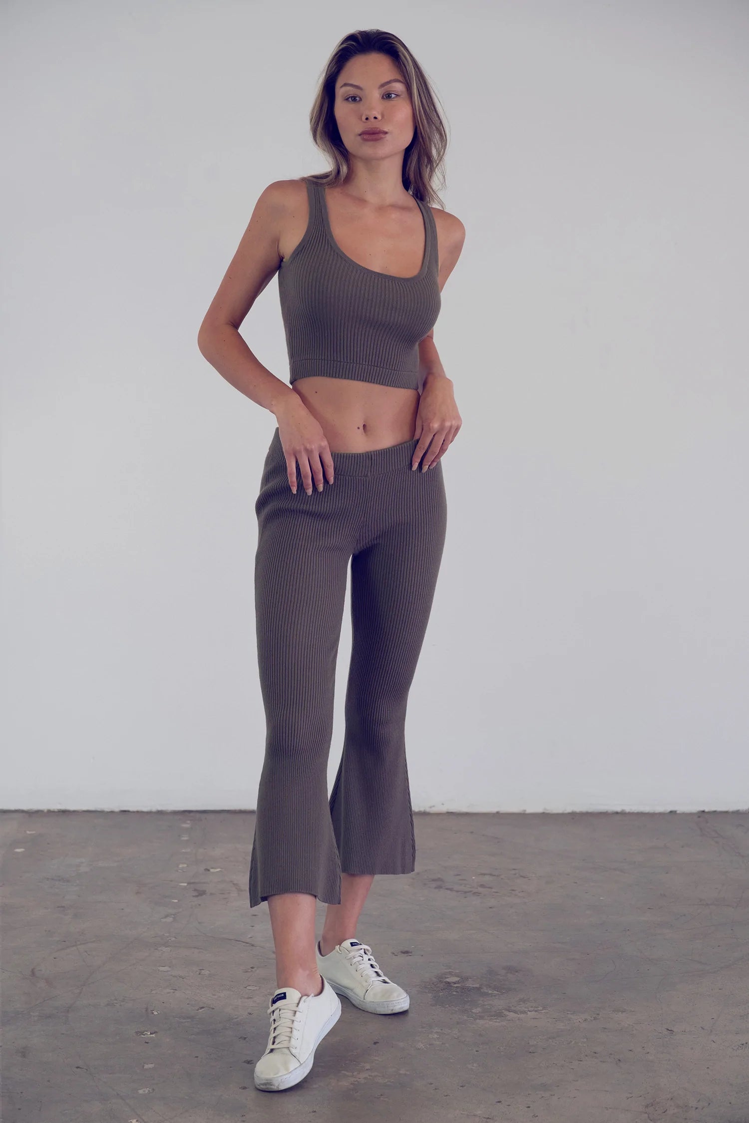 JUNIa Kathryn McCarron Flared Rib Pant