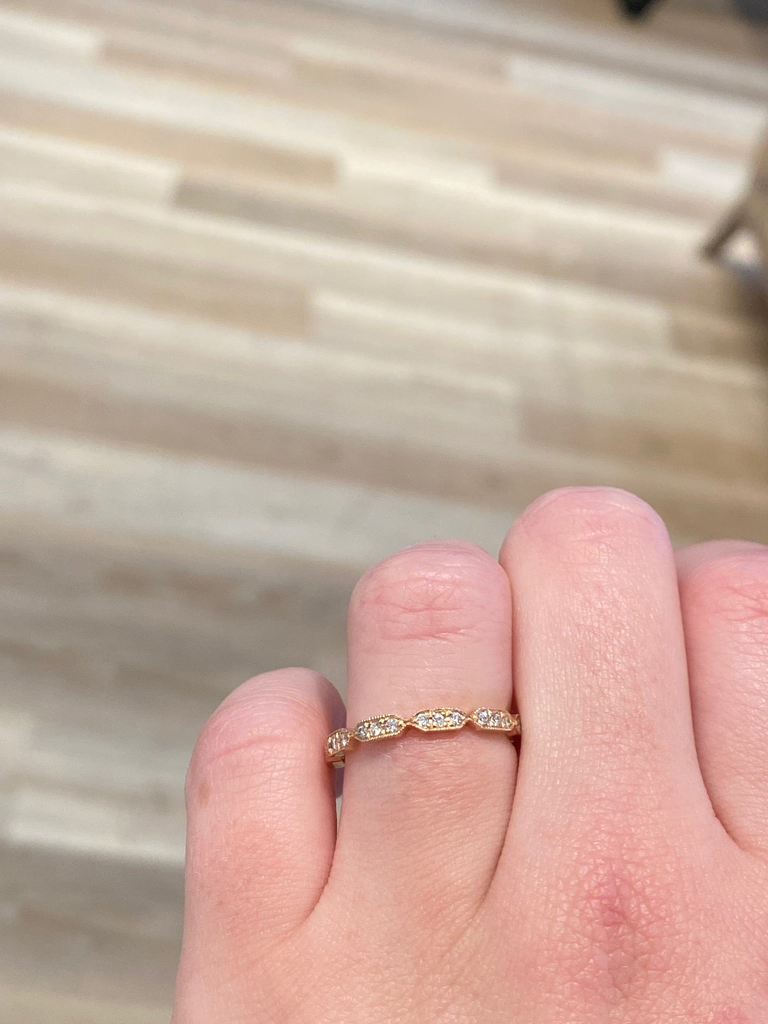 AD183 - The Elongated Hexagon Eternity band