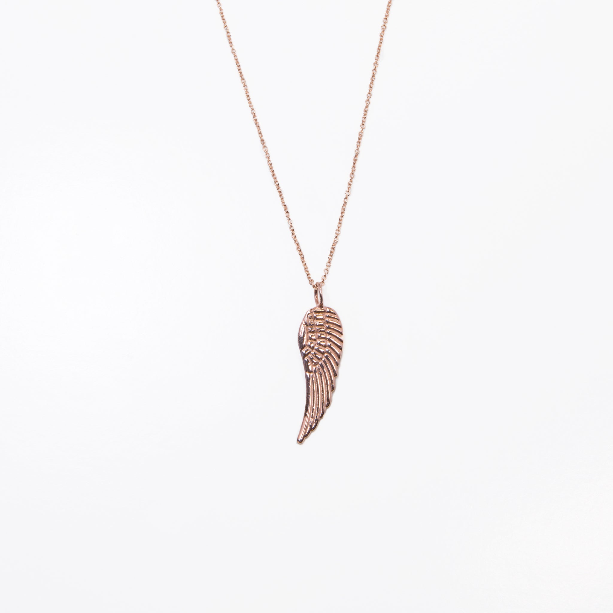 WD449, 14kt gold Large Angel Wing pendant. Chain sold separately.