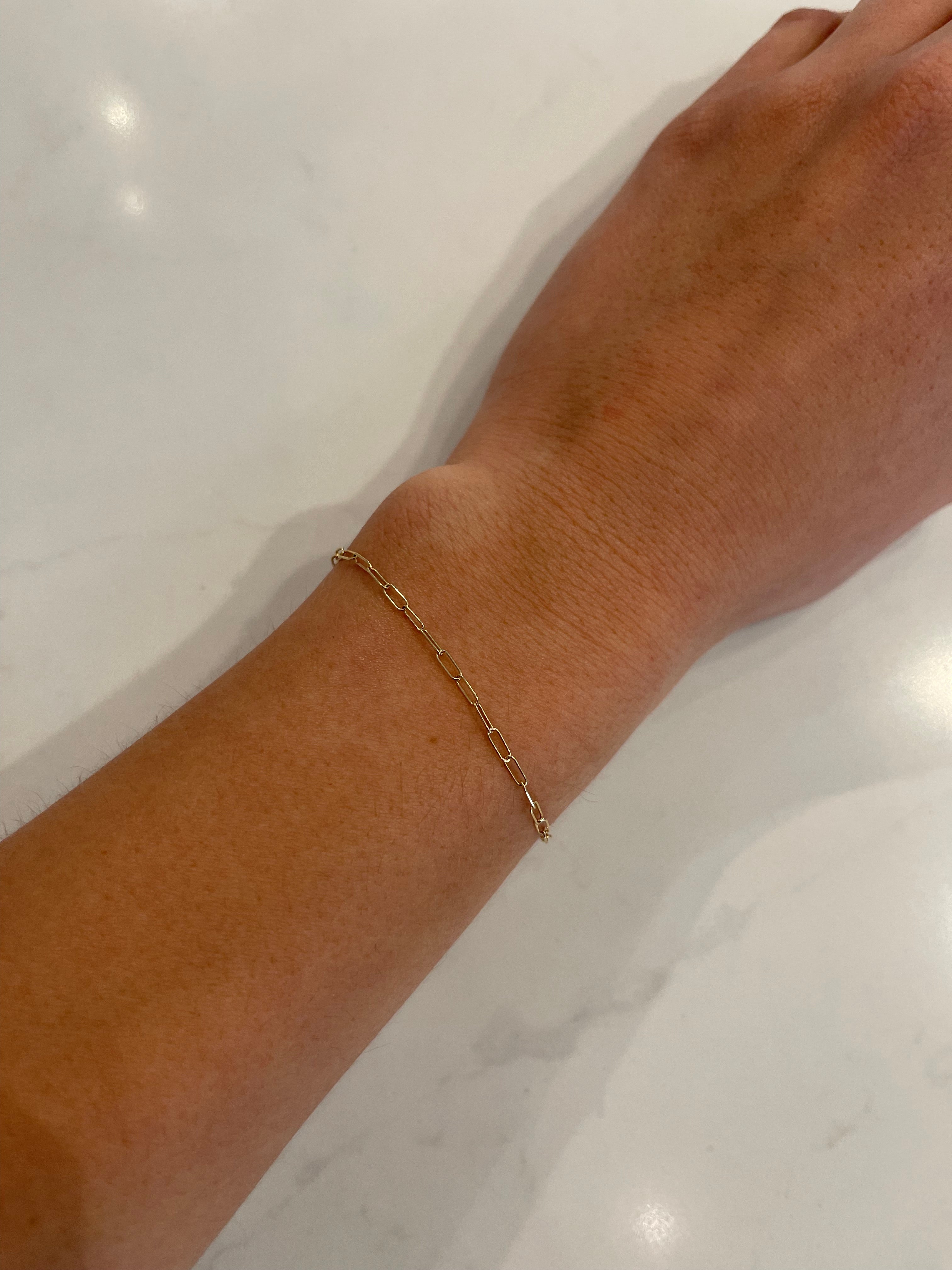 WD617 14kt gold link bracelet