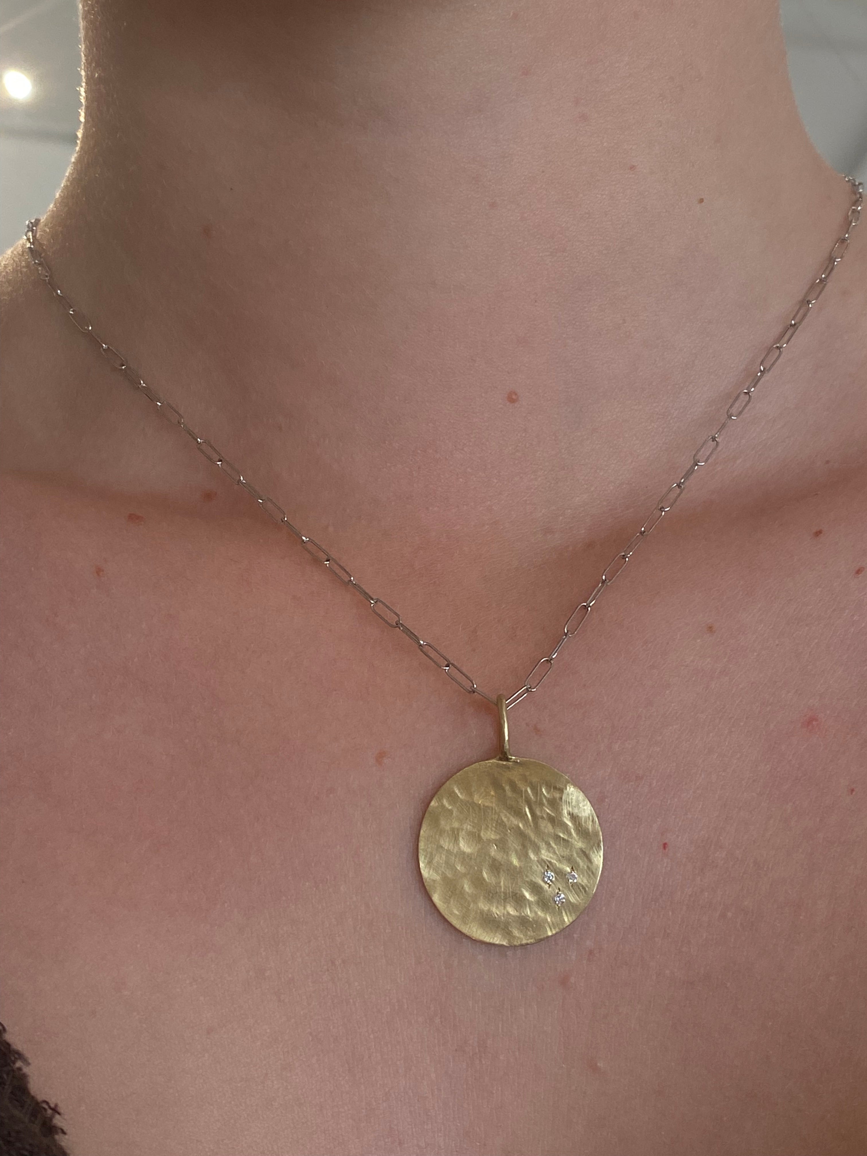 WD639 Coin with Diamonds Pendant