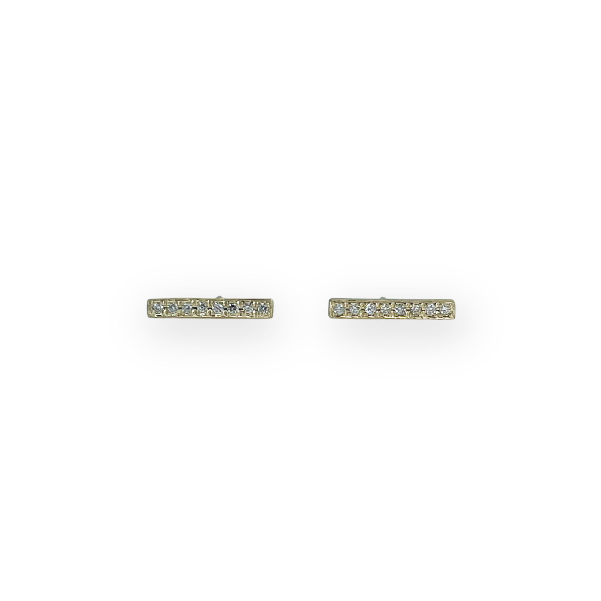 WD32 - 14kt Pave Diamond Stick Studs