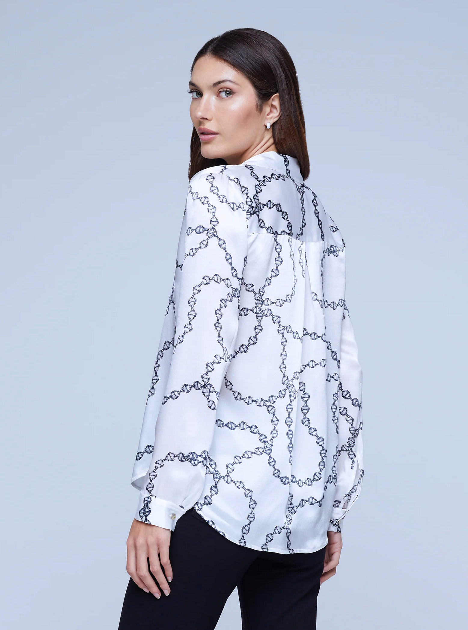 40223SQDwbsc L'Agence Tyler L/S Blouse