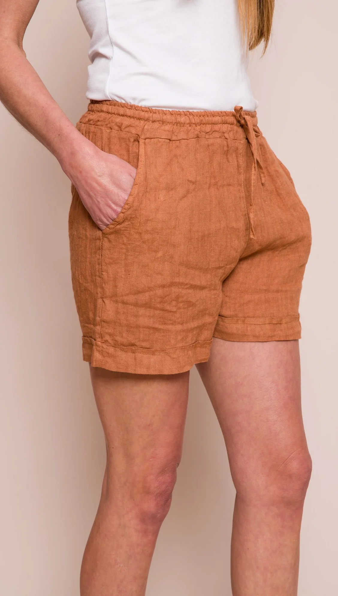 Sammyt Suzy D Linen Shorts with Elasticated Waist